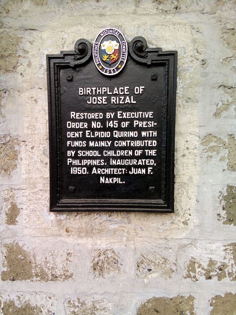 Rizal Shrine Marker